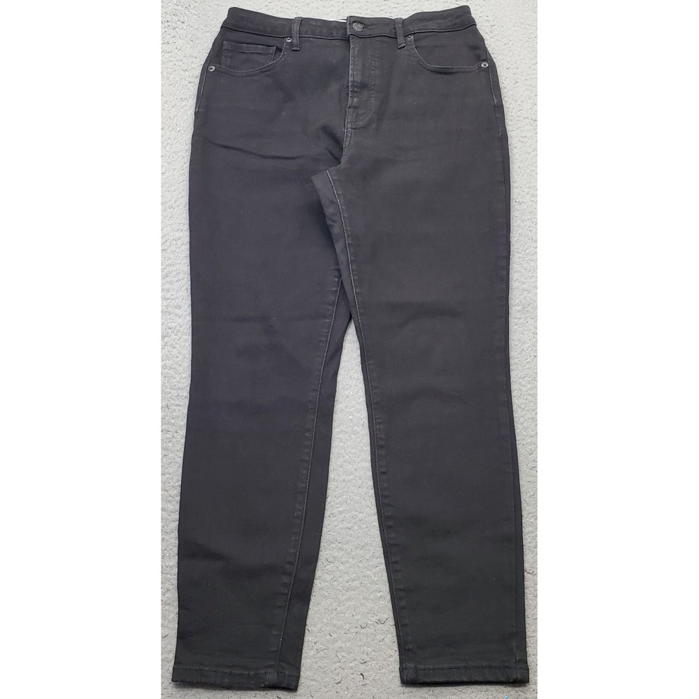 Everlane The Curvy High Rise Skinny Jeans Womens 30 Crop Black Denim Streetwear